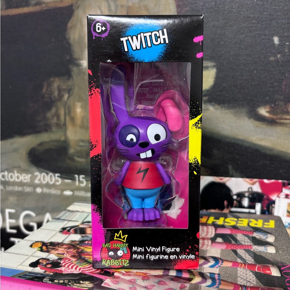*FREE* BNIB Bad Habbit Rabbitz “Twitch” Mini Vinyl Figure